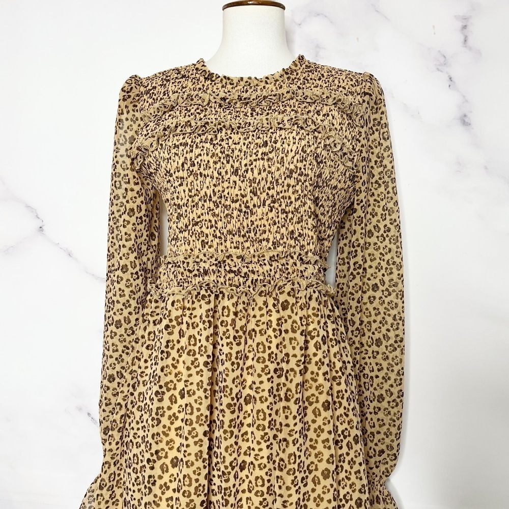 Rachel Parcell Leopard Print Smocked Dress - Picture 8 of 16